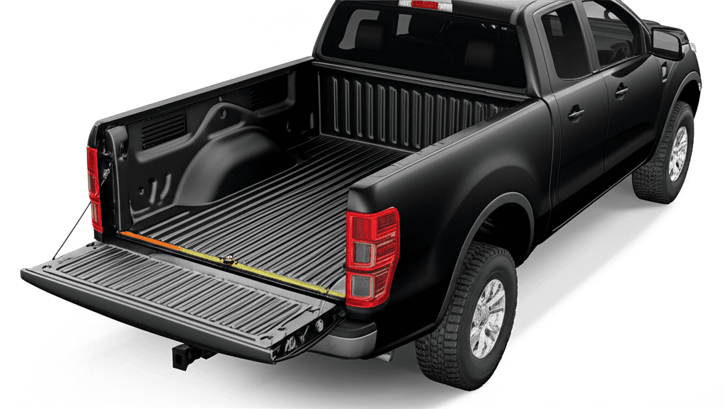 Generate a high-quality, relevant image prompt for an article about: Ford Ranger Truck Bed Size: Ess