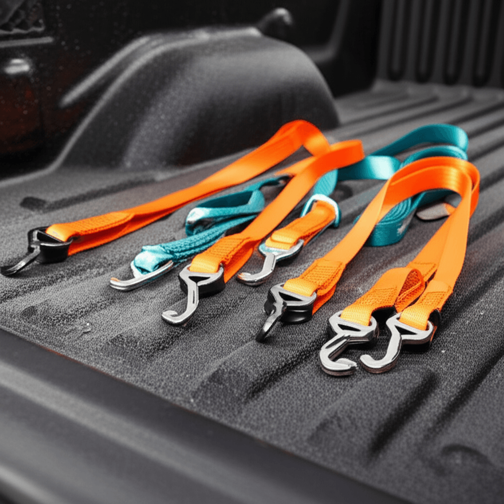 Generate a high-quality, relevant image prompt for an article about: Best Straps For Truck Bed: Esse