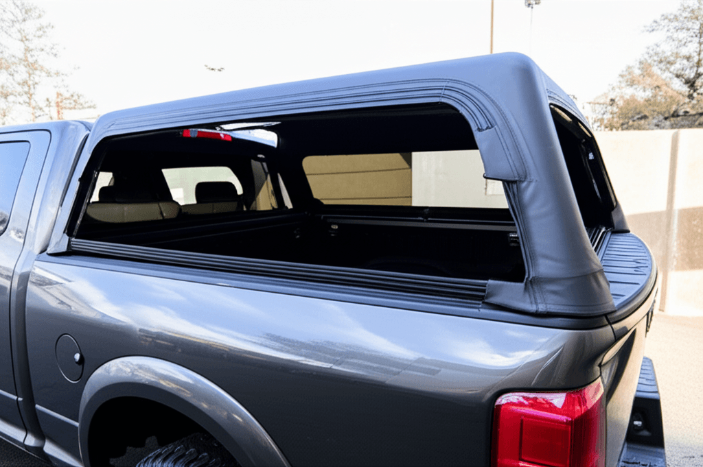 Generate a high-quality, relevant image prompt for an article about: Cab For Truck Bed: Essential Up