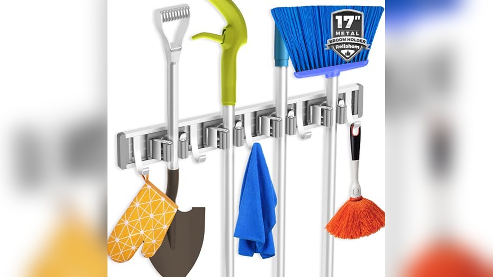 Kitchen Broom Mop Wall Mount Holder: Organize Your Space Efficiently
