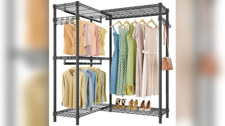 L Shaped Rack L Shaped Rack: Heavy Duty Corner Clothing Stand for Space Savings