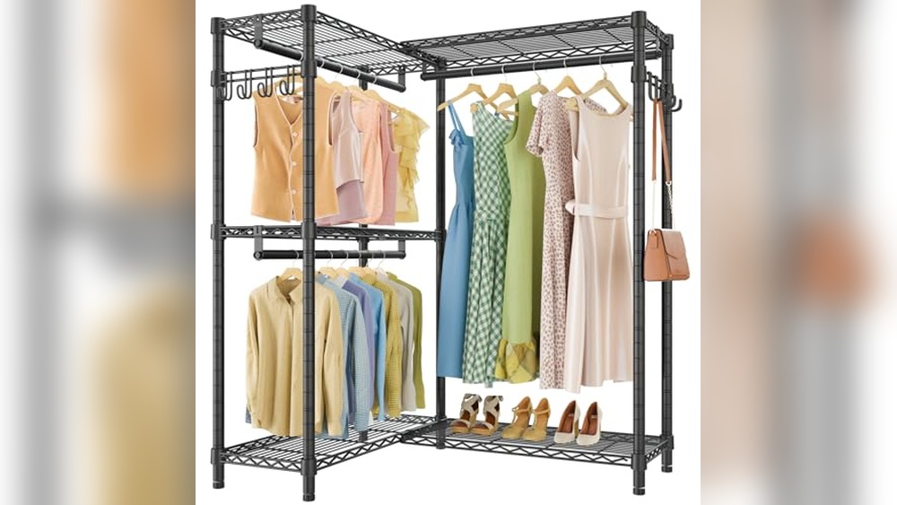 L Shaped Rack: Maximize Space with Heavy Duty Corner Clothing Stands