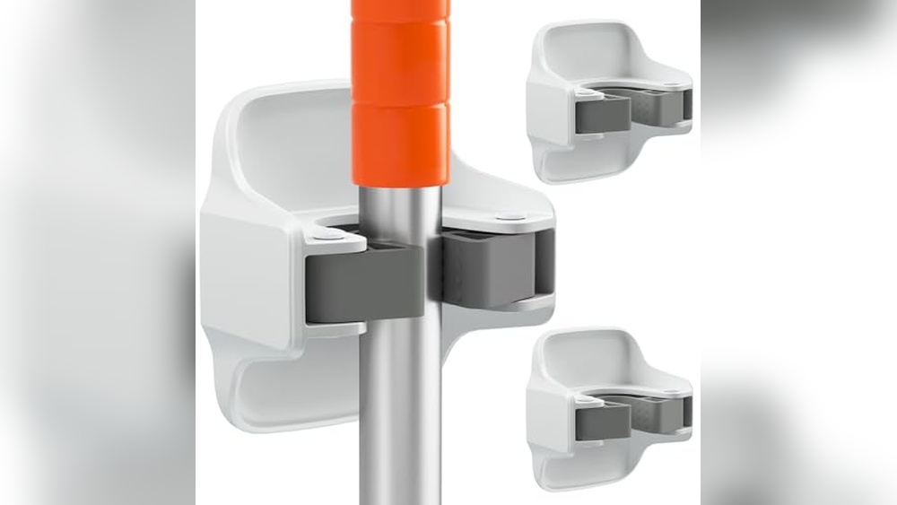 Mop And Broom Holder Wall Mount Self Adhesive for Easy Organized Storage