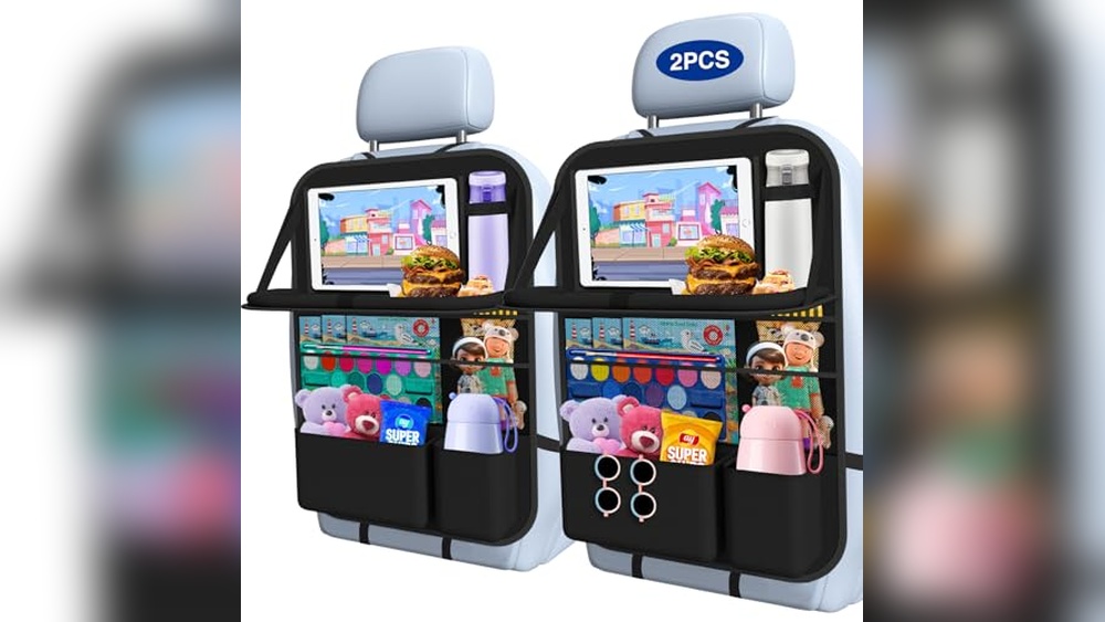 Seat back Organizer With Tray: Best car storage solution
