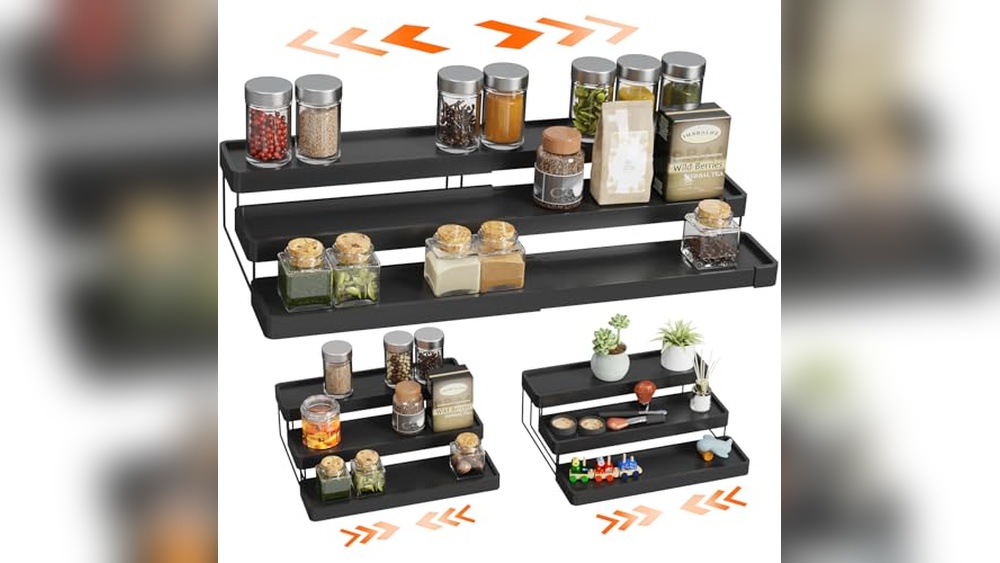 Expandable Spice Rack Organizer: Maximize Kitchen Space with Easy Visibility