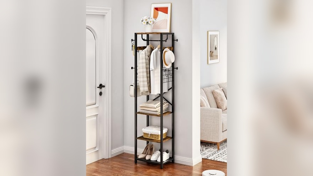 Narrow Coat Rack With Storage: Stylish Space-Saving Entryway Organizer Ideas