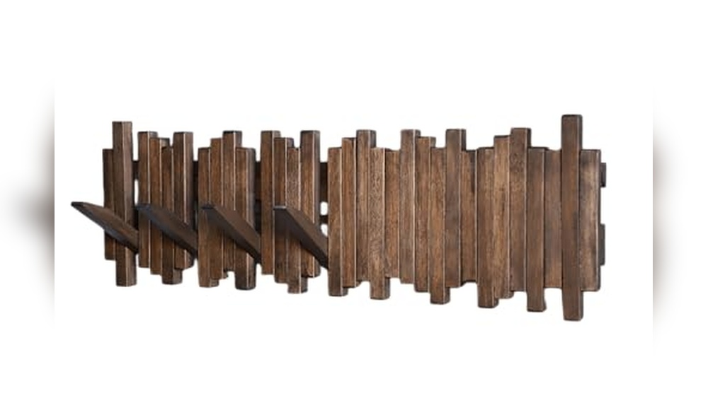 Piano Key Coat Rack: Stylish Wall Mount Organizer for Entryway Storage