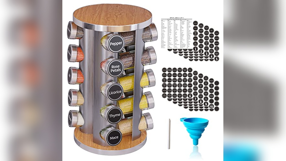 Rotating Spice Rack Carousel: Ultimate Kitchen Organizer for Easy Access