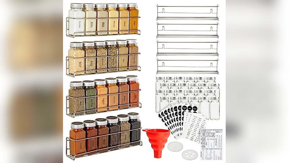 Stainless Steel Wall Spice Rack for Organized and Space-Saving Kitchens