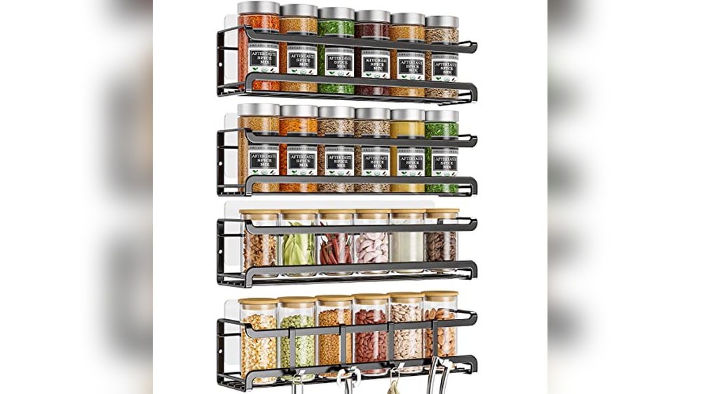 Wall Mounted Spice Rack Organizer: Maximize Kitchen Space with Style