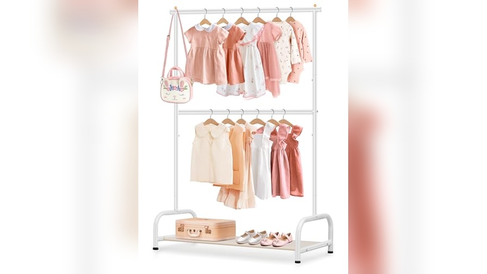 Kids Clothing Rack Double Rod: Organize Toddler Clothes with Style