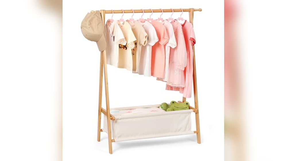Kids Clothing Rack Montessori: Stylish, Functional Bamboo Storage Solutions