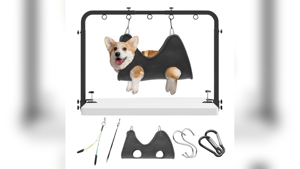 Pet Grooming Rack: Adjustable Arm for Easy and Safe Home Grooming
