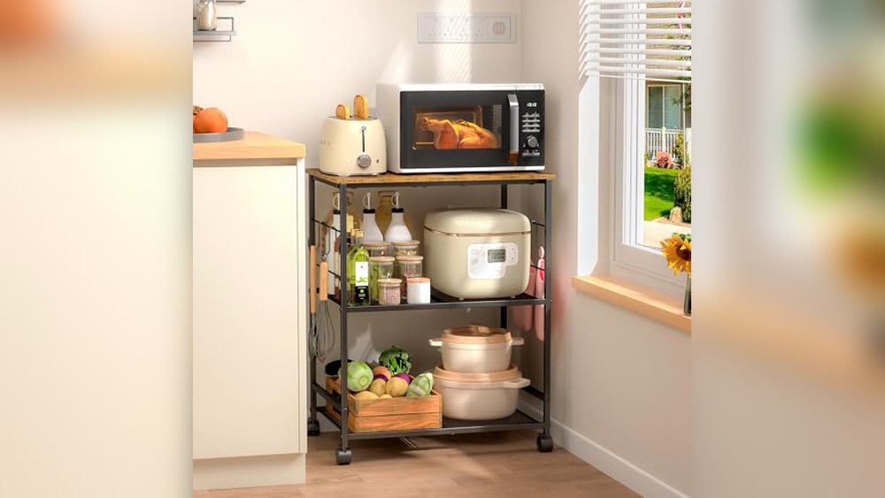 Microwave Rack on Wheels: Ultimate Rolling Kitchen Cart for Easy Storage
