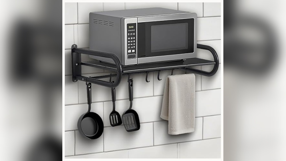 Wall Mount Microwave Rack: Maximize Kitchen Space with Stylish Storage