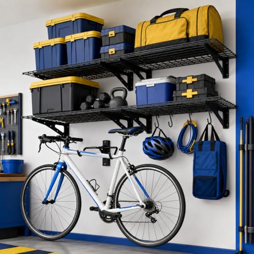BEESTMUEBLE Garage Wall Shelves Heavy Duty 2-Pack, 24" x ... 【Heavy Duty Steel Shelves with 800 lbs Total Capac