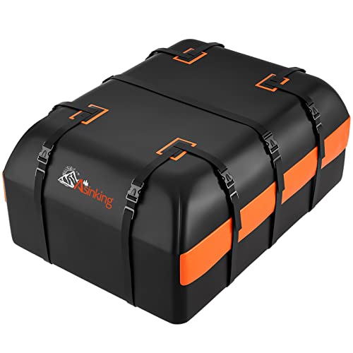Car Rooftop Cargo Carrier Bag, 21 Cubic Feet 100% Waterpr... 【840D CHAMPION QUALITY MATERIAL】 Made with heavy-d