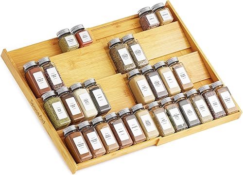 DecoBros Spice Drawer Insert Organizer angled labels kitchen hidden storage 2026