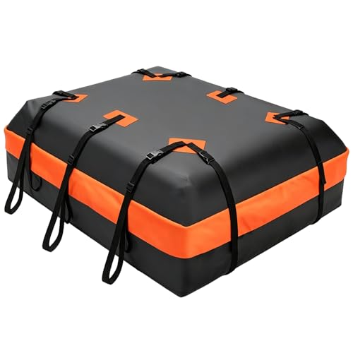 DUMOS Car Rooftop Cargo Carrier 20 Cubic Feet, Car Roof W... Ultimate Weather Protection: DUMOS roof bag is 100