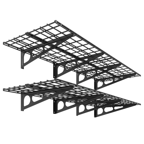 FLEXIMOUNTS 2-Pack 2x6ft Garage Shelving 24-inch-by-72-in... 1400 lbs Total Capacity: Our garage wall shelving