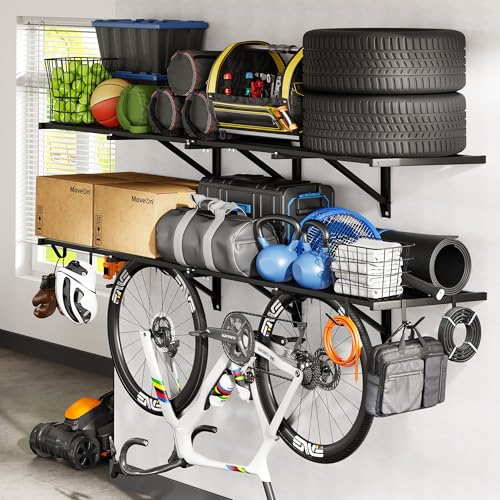 FLEXIMOUNTS 2-Pack 2x6ft Heavy Duty Garage Wall Shelving,... 1200 lbs Total Capacity: Built to handle demanding