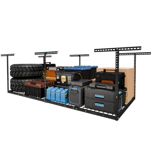 FLEXIMOUNTS 4x8 Overhead Garage Storage Rack, Adjustable ... 1200 lbs Tested, 750 lbs Rated: Our overhead garag