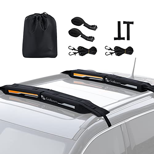 Golkcurx Universal Soft Roof Rack Pads for Kayak,Surfboar... 【UNIVERSAL FITMENT】: It fits most of cars without