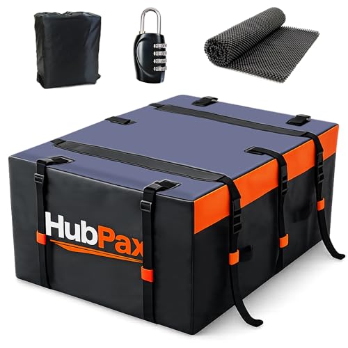 HubPax Car Rooftop Cargo Carrier Bag - 21 Cubic Feet Car ... Massive Storage Space - Need to carry more for you