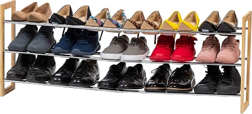IRIS USA Modular Stackable Shoe Rack plastic storage system