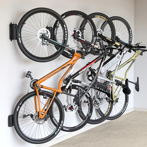 monTEK Swivel Bike Wall Mount, Bike Hangers for Garage, S... 【Strong, Safe & Secure】 monTEK bike wall mount is