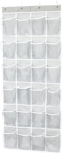 SimpleHouseware Over Door 24 Pocket Shoe Organizer hanging storage