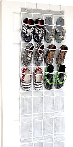 SimpleHouseware Over Door Shoe Organizer 24 pairs no floor space 2026