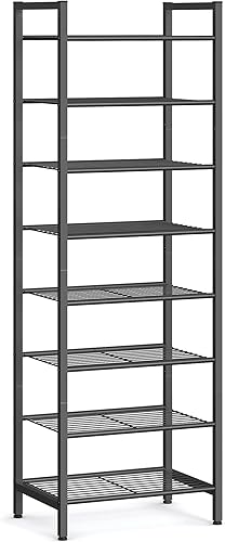 SONGMICS 8-Tier Shoe Rack freestanding steel entryway organizer