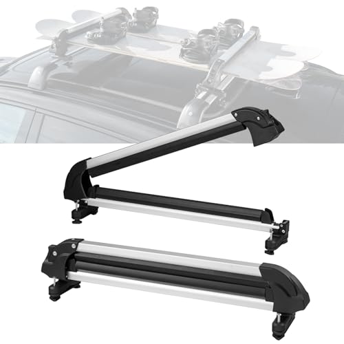 VEVOR Universal Car Roof Rack - Fit Most Crossbars, Carry... Gear Up, Ski On: VEVOR ski and snowboard roof rack