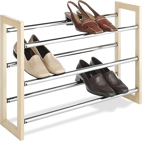 Whitmor 3-Tier Steel Wire Shoe Rack organizer small space