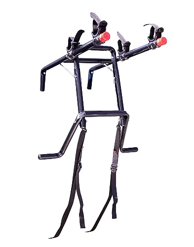 Allen Sports Deluxe 2-Bike Spare Tire Rack , Black Features. Bikes are held away from the road and ca