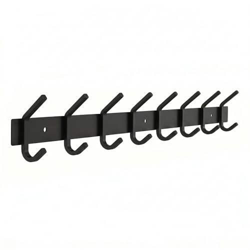 Coat Rack Wall Mount – 24 Inch Stainless Steel Hook Rail ... ✅【Premium Black Coat Rack】Stylish and functional b