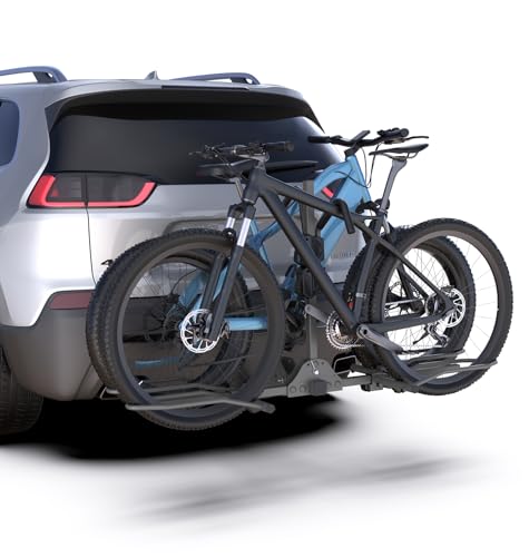 CRINDAR 2-Bike Rack Hitch for Car, 160 Lbs Hitch Mount Pl... Reinforced Platform Design: Engineered with reinfo