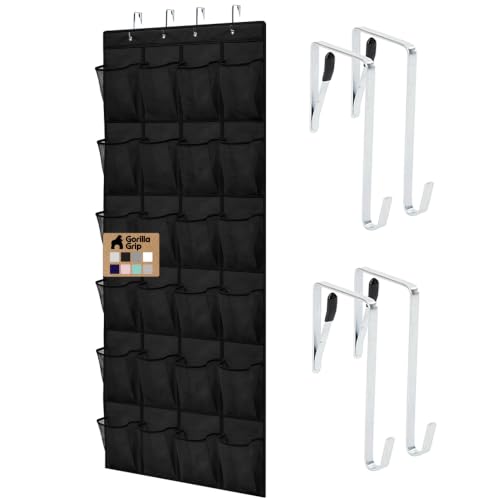 GORILLA GRIP Over the Door Shoe Organizer, 24 Large Breat... AWARD WINNING: Winner of the 2026 Good Housekeepin