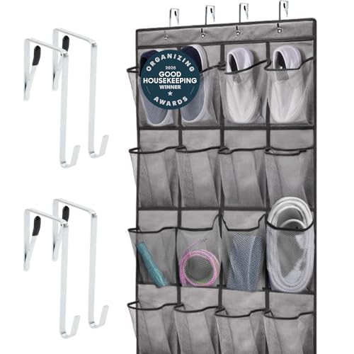GORILLA GRIP Over the Door Shoe Organizer, 24 Large Breat... AWARD WINNING: Winner of the 2026 Good Housekeepin