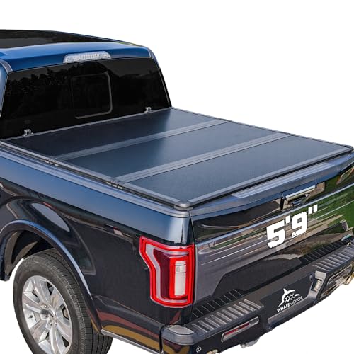 Hard Folding Truck Bed Tonneau Cover Compatiable with Che... Vehicle Fitment: (FIT multiflex tailgate but NO Ca
