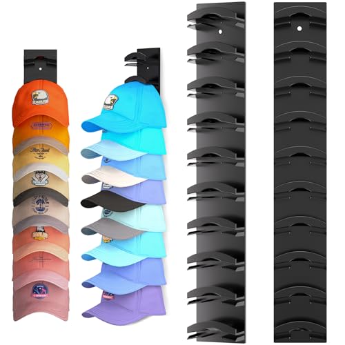 Hat Organizer for Baseball Caps 2Pack, Hat Rack for Wall ... ONE HAT, ONE LAYER: Hat organizer is designed with