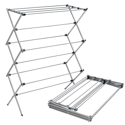 Honey-Can-Do Oversized Collapsible Clothes Drying Rack, 3... OVERSIZED DRYING CAPACITY: A generous 35"L x 14.5"