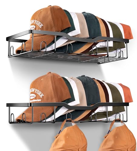 KEETDY Metal Hat Racks for Baseball Caps Wall Hat Organiz... Patent: US D1,041,201 S, Strong & Stable Structure