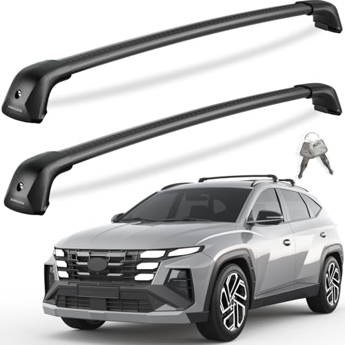 KINGGERI 330lb Lockable Roof Rack Cross Bars Compatible w... 【Attention & Fitment】KINGGERI roof rack crossbars