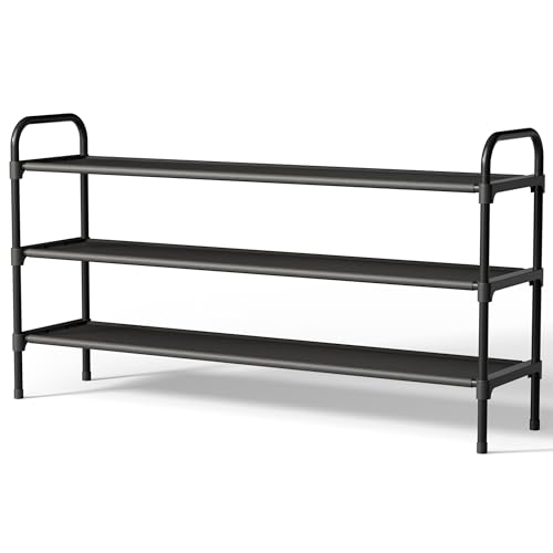 Kitsure Extra-Long Shoe Rack for Closet, Shoe Organizer f... SPACIOUS STORAGE: Measuring 39.0" x 11.8" x 23.2",
