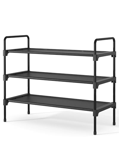 Kitsure Shoe Rack for Closet, Sturdy Shoe Storage for Ent... LARGE CAPACITY: This shoe rack for front door entr