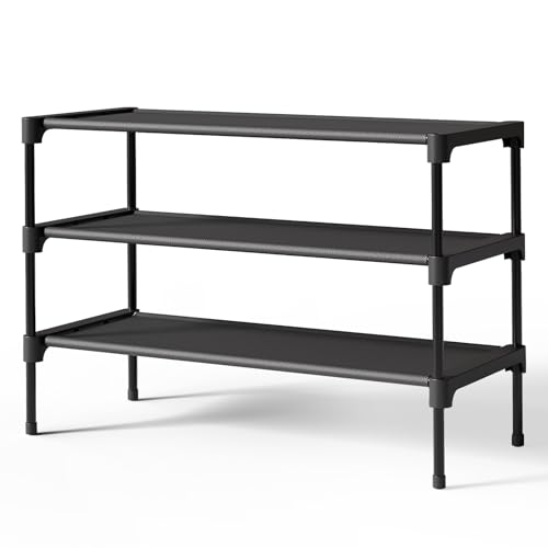 Kitsure Shoe Rack - Non-Woven Shoe Rack Shelf, Shoe Organ... SPACIOUS STORAGE: This shoe rack offers plenty of