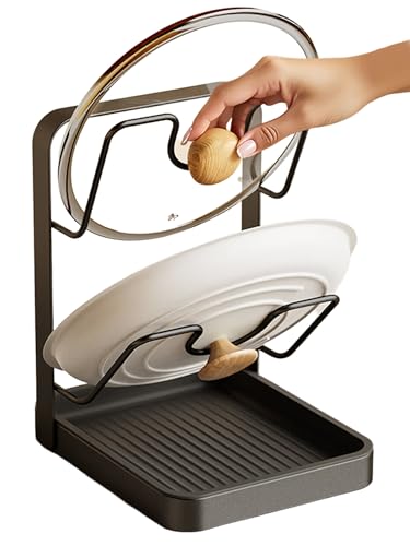 Lispin Pot Lid Holder & Spoon Rest, 2026 Upgraded Multifu... [MULTIFUNCTIONAL 2-IN-1 DESIGN FOR COOKING EFFICIE