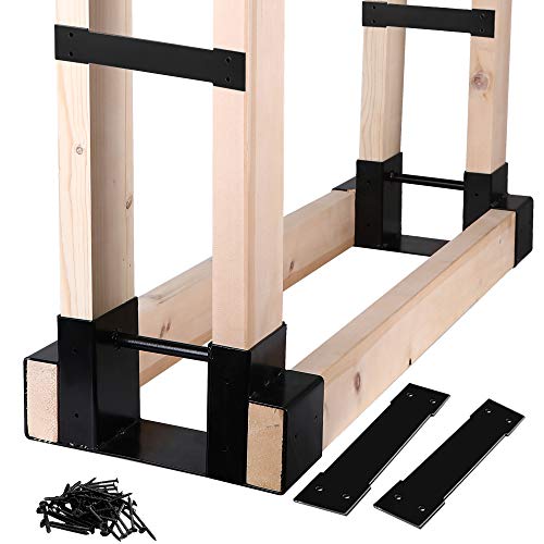 MOFEEZ Outdoor Firewood Log Storage Rack Bracket Kit,Fire... WHAT YOU GET -- A pair of firewood log brackets wi